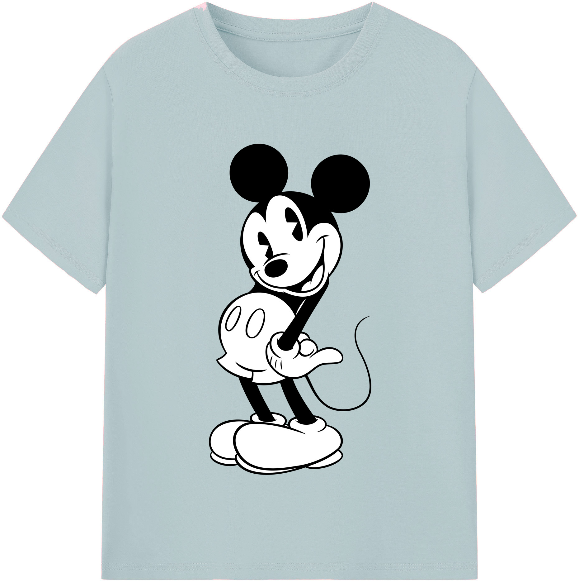 （画像用） ミッキーマウス Mickey Mouse 綿100％半袖Tシャツ（フロントプリント）